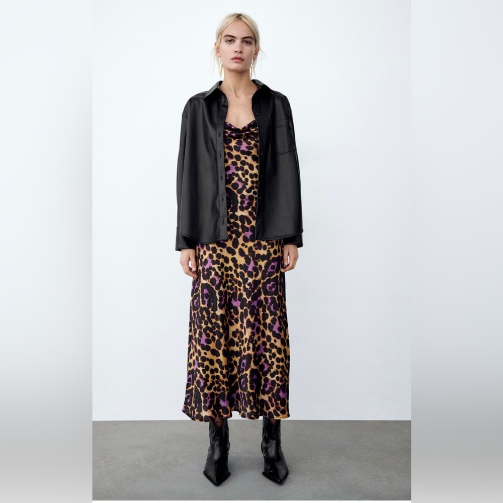 Zara Satin Effect Dress